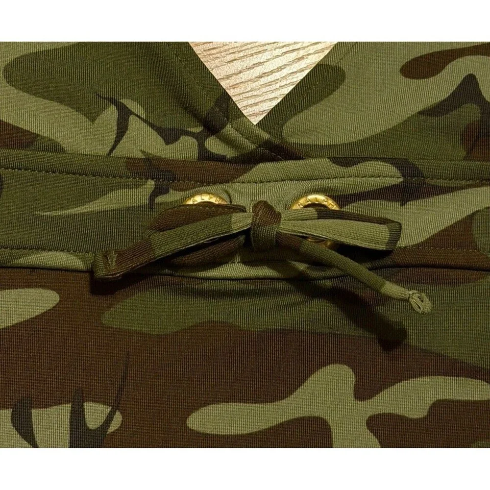 Polo Ralph‎ Lauren Girls 16 Camo One Piece Swimsuit Halter Youth Swimwear